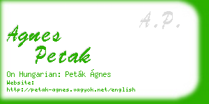 agnes petak business card